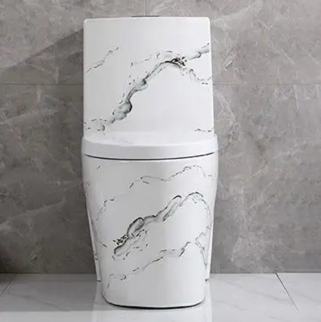 Stunning One Piece White Marble Toilet