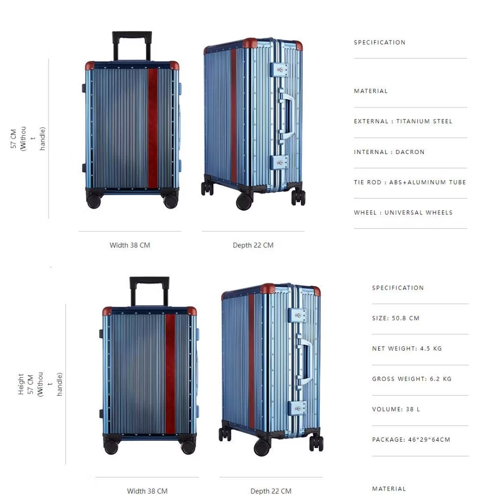 38L Titanium Steel Travel Case